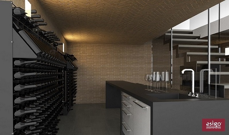 Esigo 2 Net wall-mount wine rack