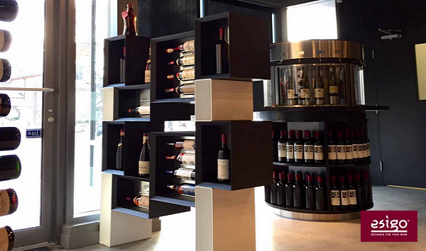 Esigo 5 Floor wooden wine rack cabinet