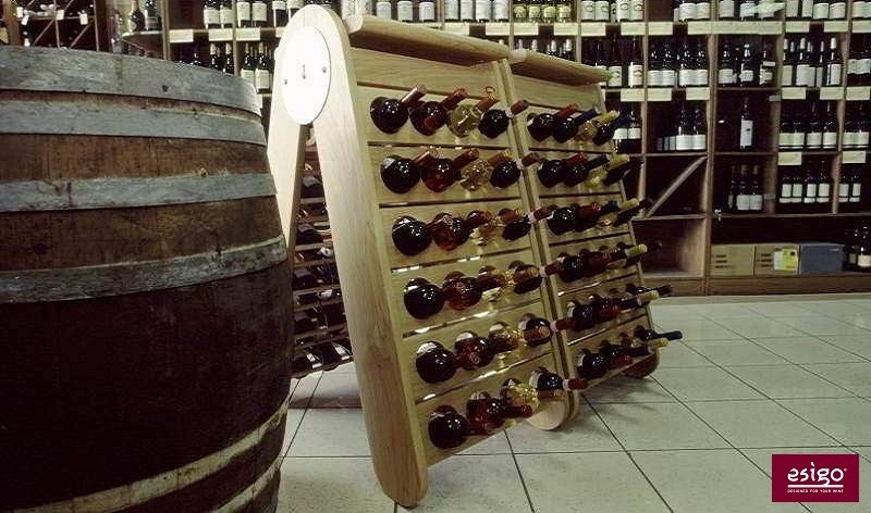 Esigo 3 Classic wooden wine rack
